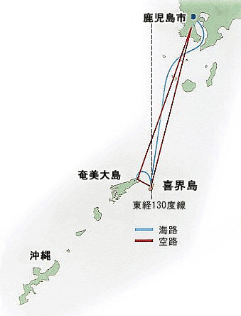 喜界島の位置図