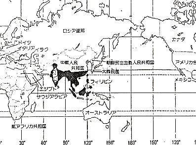 オオゴマダラの生息地